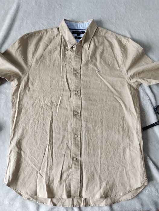 Koszula męska Tommy Hilfiger Len bawełna