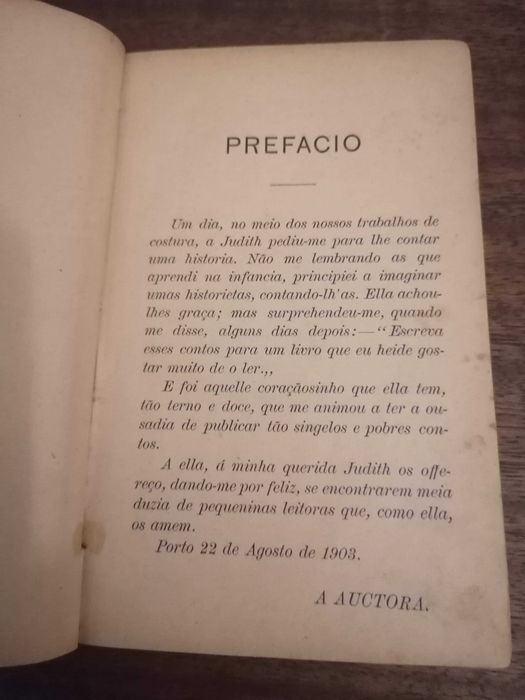Livro RARO " Contos das Creanças" de M. Figueirinhas
