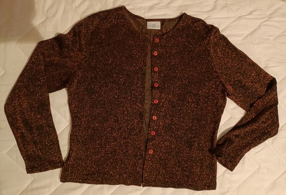 Błyszczący sweterek 'brąz' r. 44 (16)