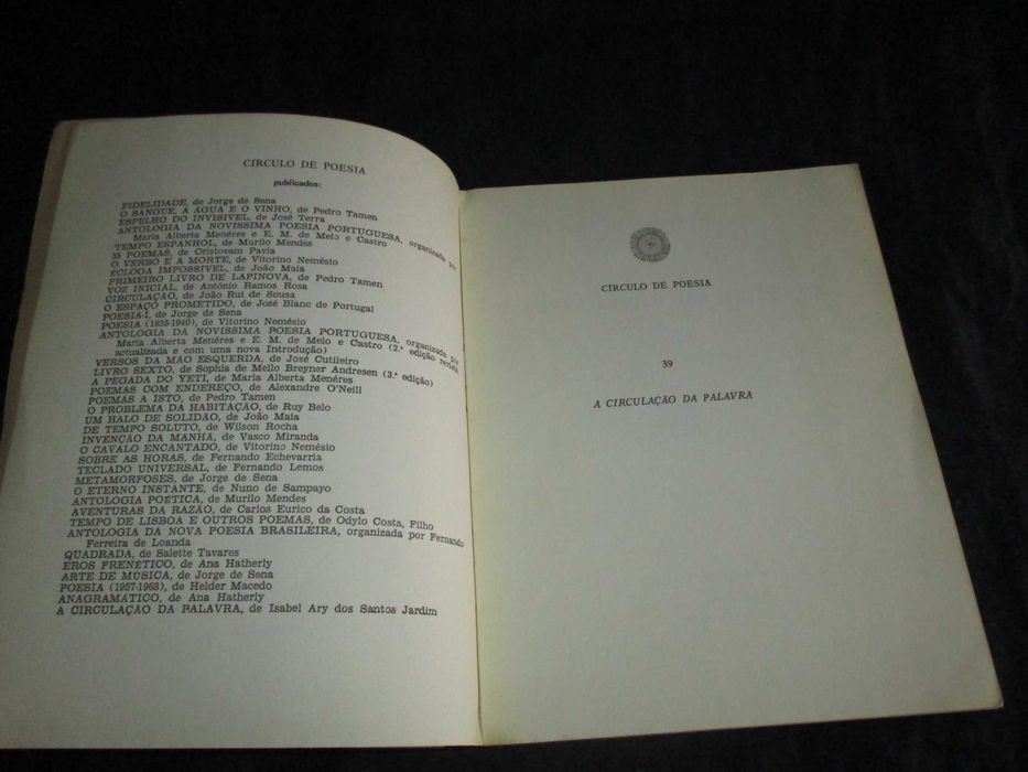 Livro A Circulação da Palavra Isabel Ary dos Santos Jardim