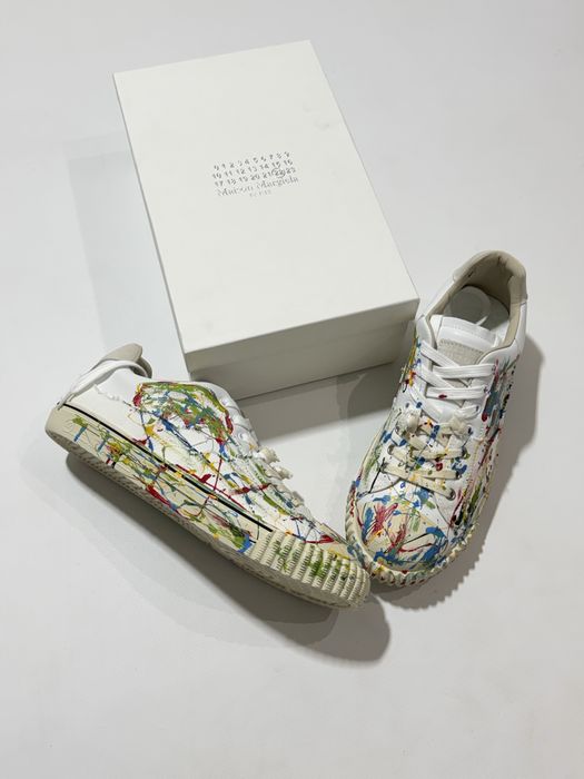 кеды Maison Margiela Evolution White Paint Shoes