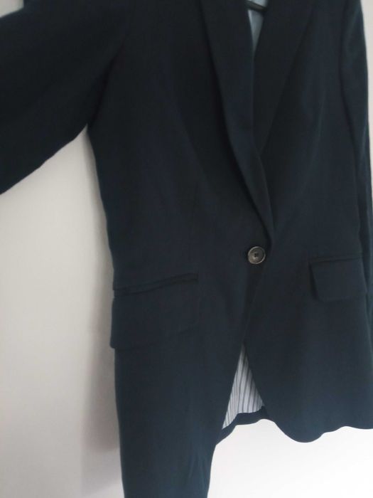 Zara Basic damski żakiet granatowy marynarka r 34