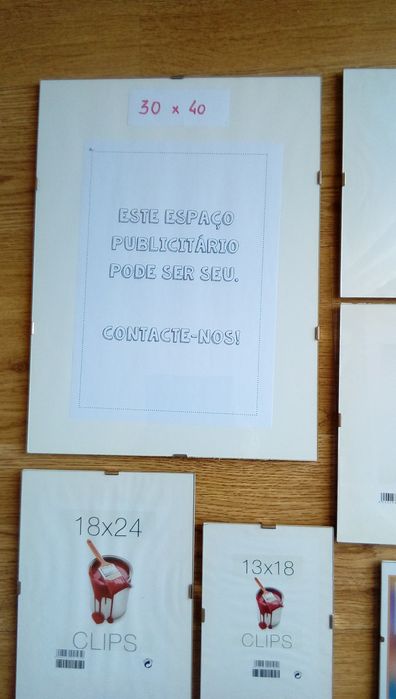 10 EUROS Lote de 6 molduras clipe novas, várias medidas = em BEJA