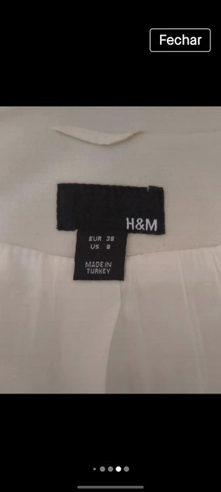 Sobretudo branco   H&M