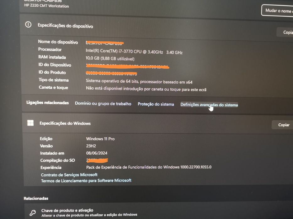 Computador / workstation HP Z220 i7