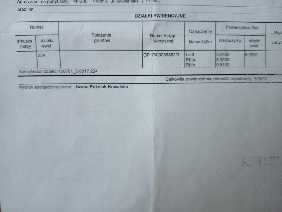 Grunty rolne powiat Nysa, Gmina Głuchołazy pow. 20,8291 ha