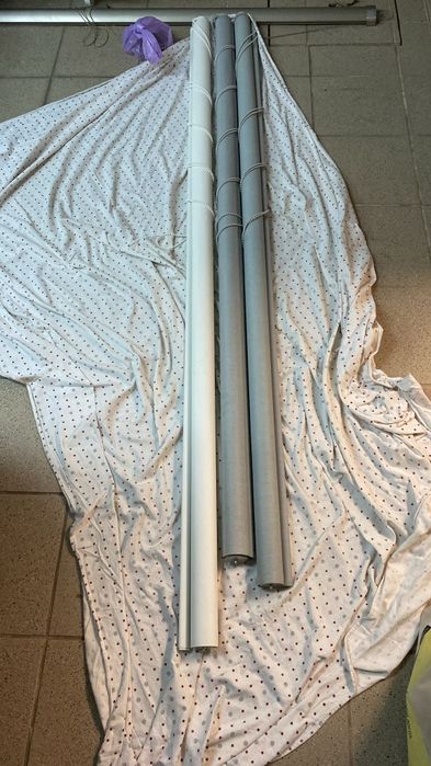 3 Estores de rolo screen (1 branco + 2 cinza)