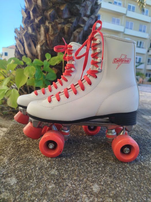 Patins California Roller Skate Brancos