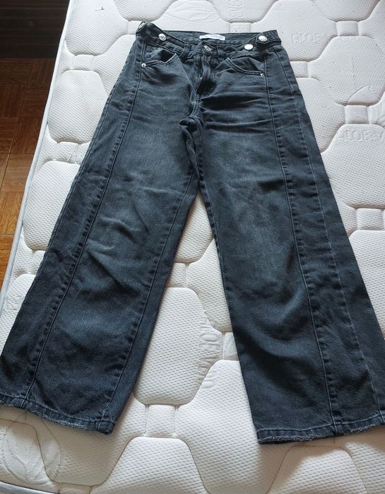 Calças pretas zara perna larga 11/12 anos 152 cm ou XS