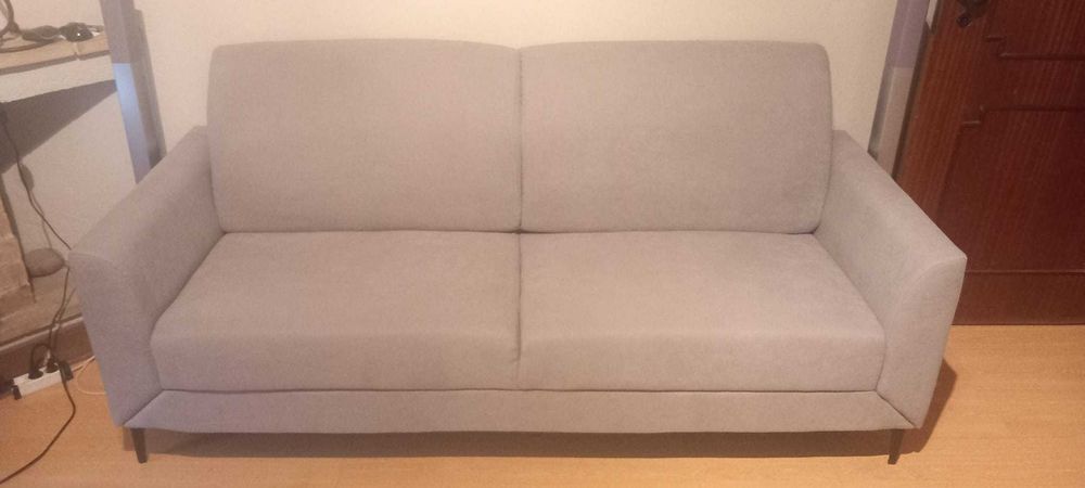 Sofá 3 lugares FENES Tecido Cinzento