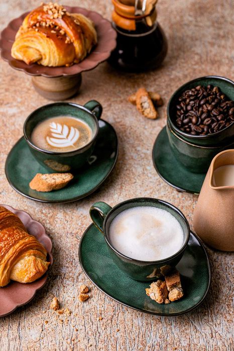 Serwis kawowy na 4/8/12 osób Nowoczesny Do Zmywarki Komplet Zielony