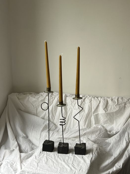 Zestaw 3 swiecznikow vintage ikea