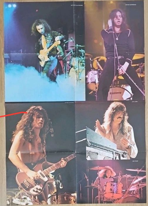 POP 6/1975. Великий постер Deep Purple.Німецький журнал.