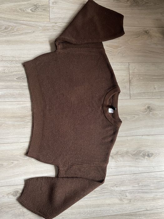 Sweter dzianinowy  H&M brązowy