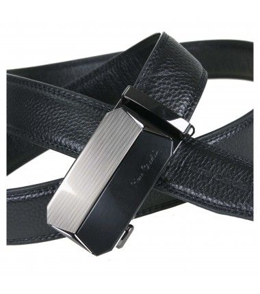 Pasek męski PIERRE CARDIN automat BLACK 130