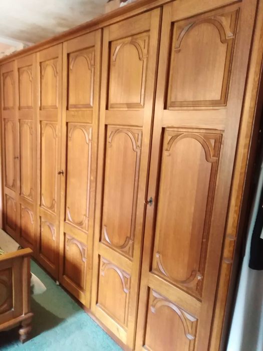 Dębowy komplet sypialniany