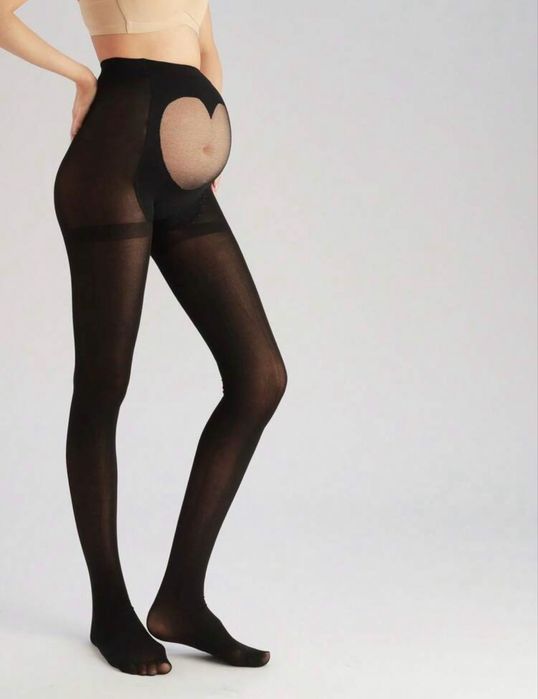 Rajstopy ciążowe z sercem