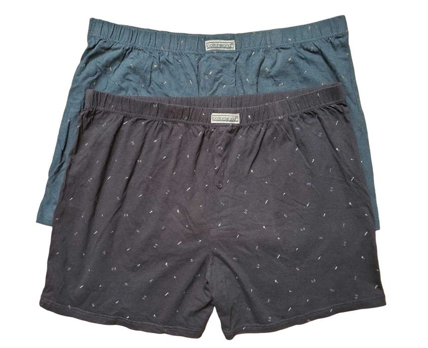 Bokserki męskie bawełniane 2 pak, luźne Cotton World rozmiar 6 XL