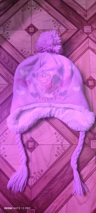 Шапка Peppa зимова тепла на дівчинку 12-24 міс