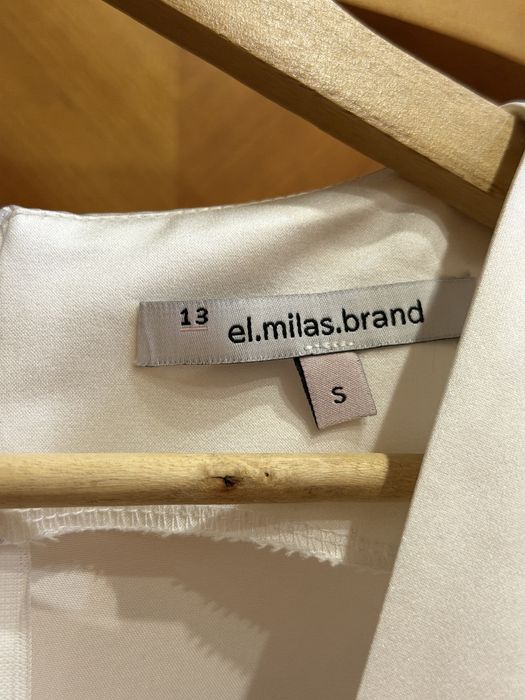 сукня/платье El.Milas белое сатиновое Sandra