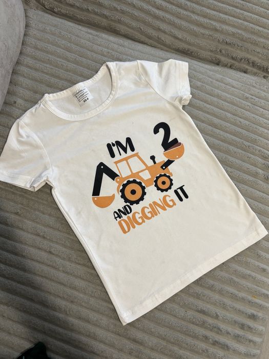Футболка 2 роки день народження екскаватор