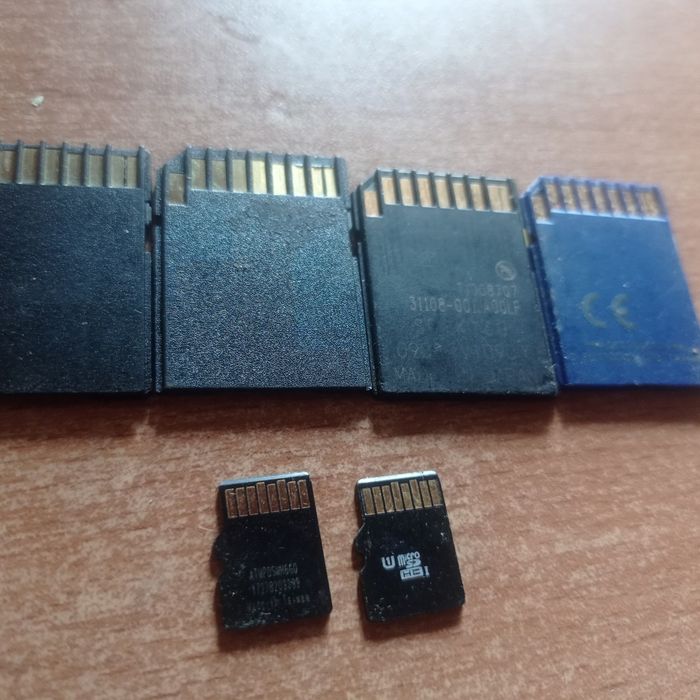 SD adapter San Disk SD card. Micro SD good ram transcend. 2, 8, 16 GB.