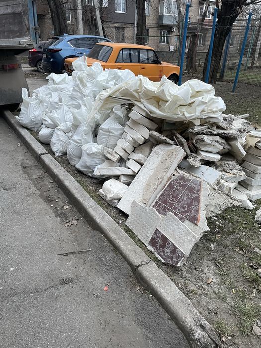 Вывоз мусора, хлама, веток. Вивіз сміття. Грузчики. Авто MAN