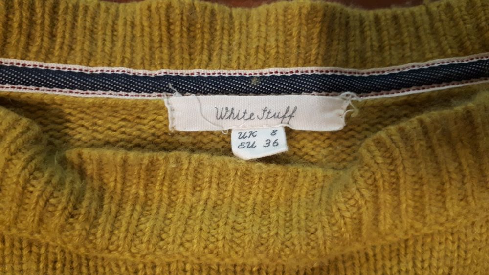 23% welna limonkowy sweter White Stuff 36 s