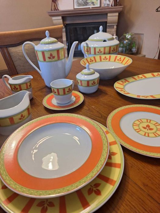 ZEPTER porcelanowy zestaw obiadowo-kawowy na 12 osób (kolekcjonerski)