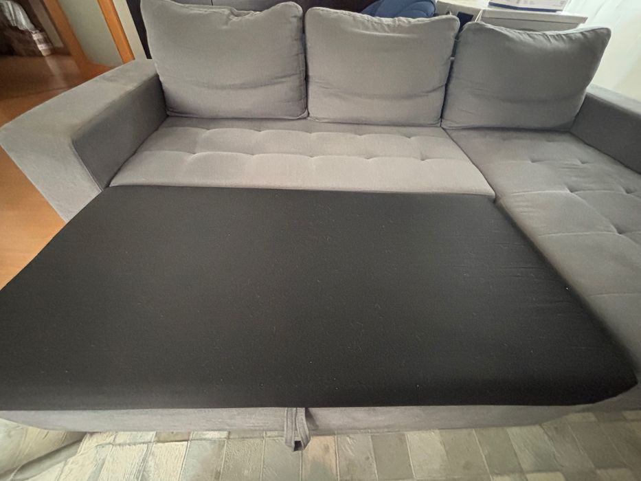 Sofá cama com chaise