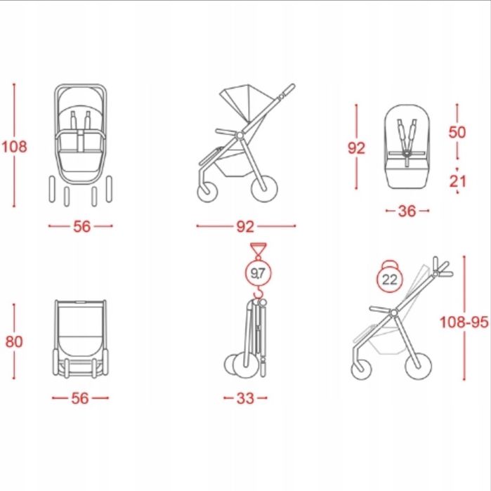 Wózek spacerowy carrello BRAVO