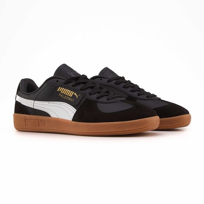 Жіночі кросівки Puma Palermo Leather "Black White Gum" Розміри 36-41