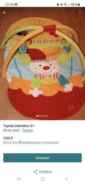 Tapete interativo 0+