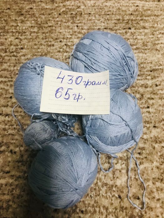 Нитки б.у, полушерсть и шёлковые