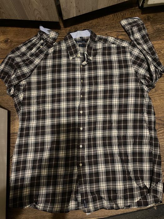 Мужская рубашка в клетку Rover & Lakes большой размер XXL 45/46