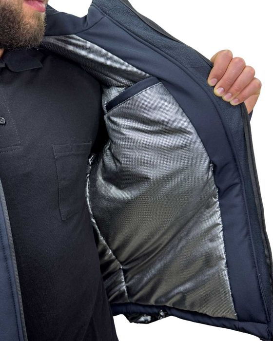 Куртка тактична синя Softshell для ДСНС, Укрзалізниці, Поліції
