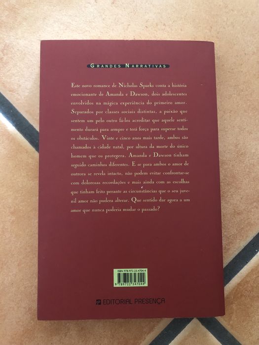 "Dei-te o melhor de mim", de Nicholas Sparks