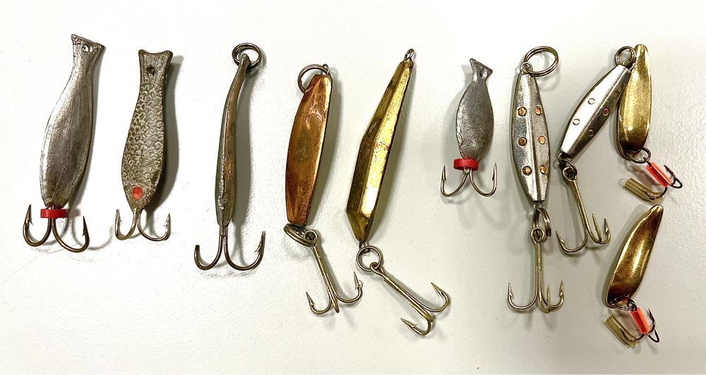 1.Zestaw akcesoriów do podlodówki kołowrotki wędki mormyszki blaszki