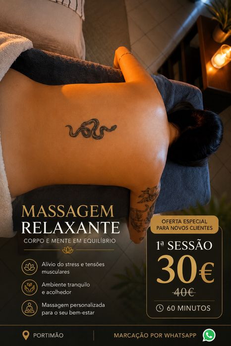 Massagem relaxante e terapêutica
