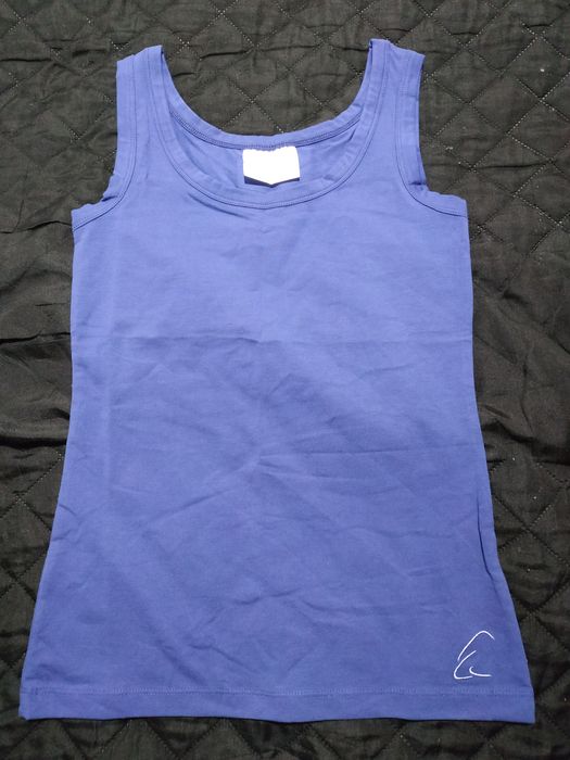 Top sportowy na ramiączkach niebieski bawełniany Esparto XS