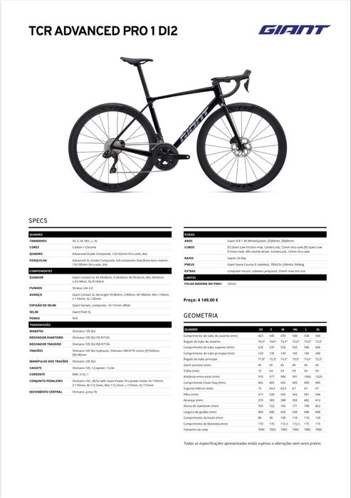Bicicleta Giant TCR Advanced Pro 1 Di2