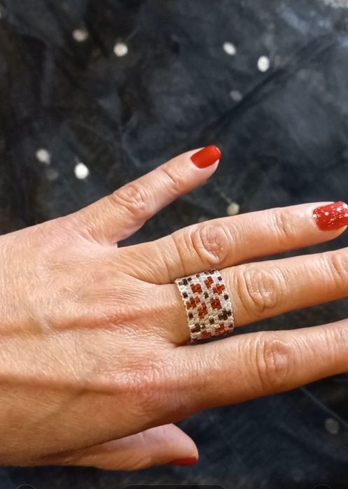 Каблучка з японського бісеру