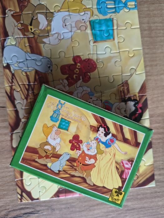 Mini Puzzle Trefl 54, Disney, Królewna Śnieżka, lata 90-te