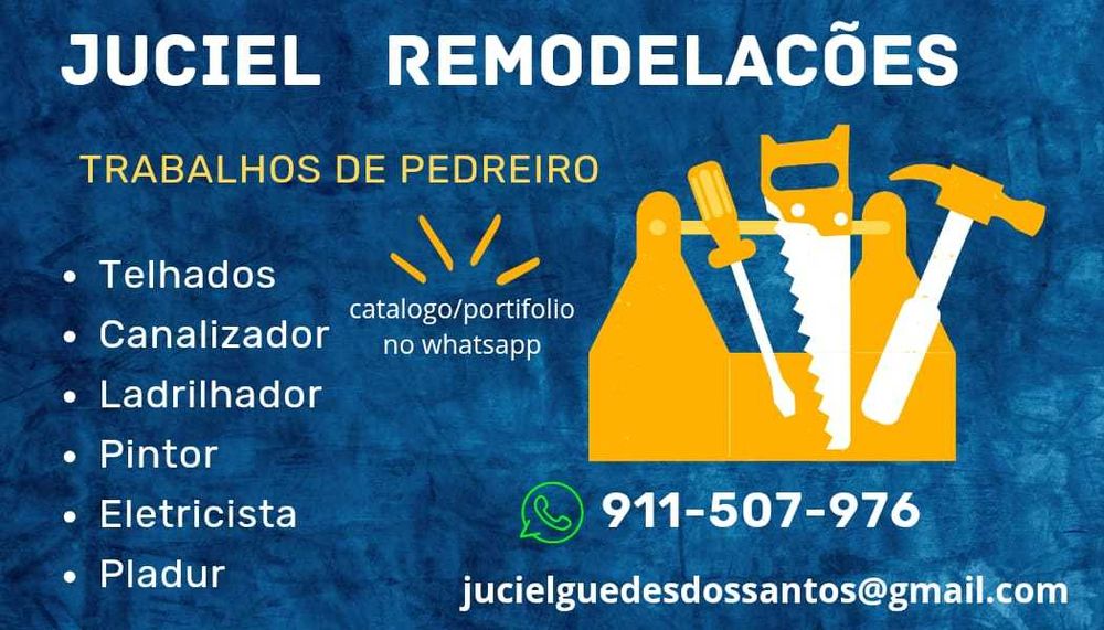 Remodelações,  telhados pinturas e obras em geral.