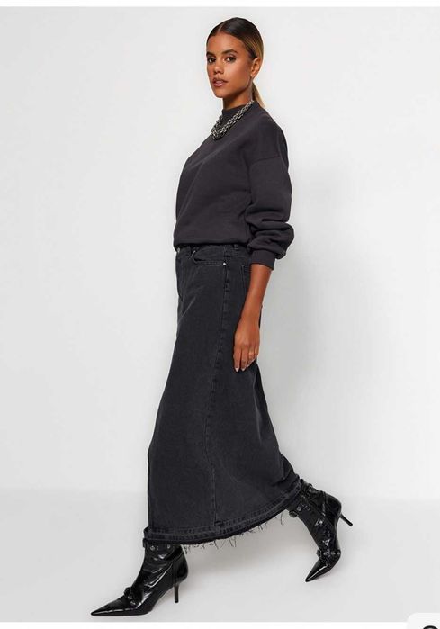 Спідниця джинсова темно-сіра