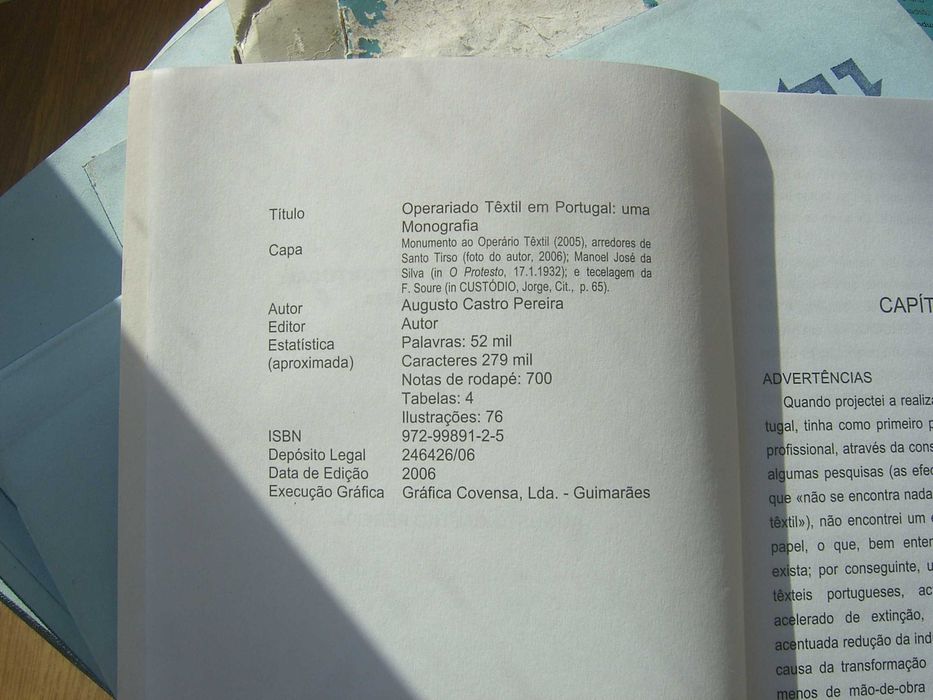 Coleção livros de autor ( história da indústria no vale do ave operari