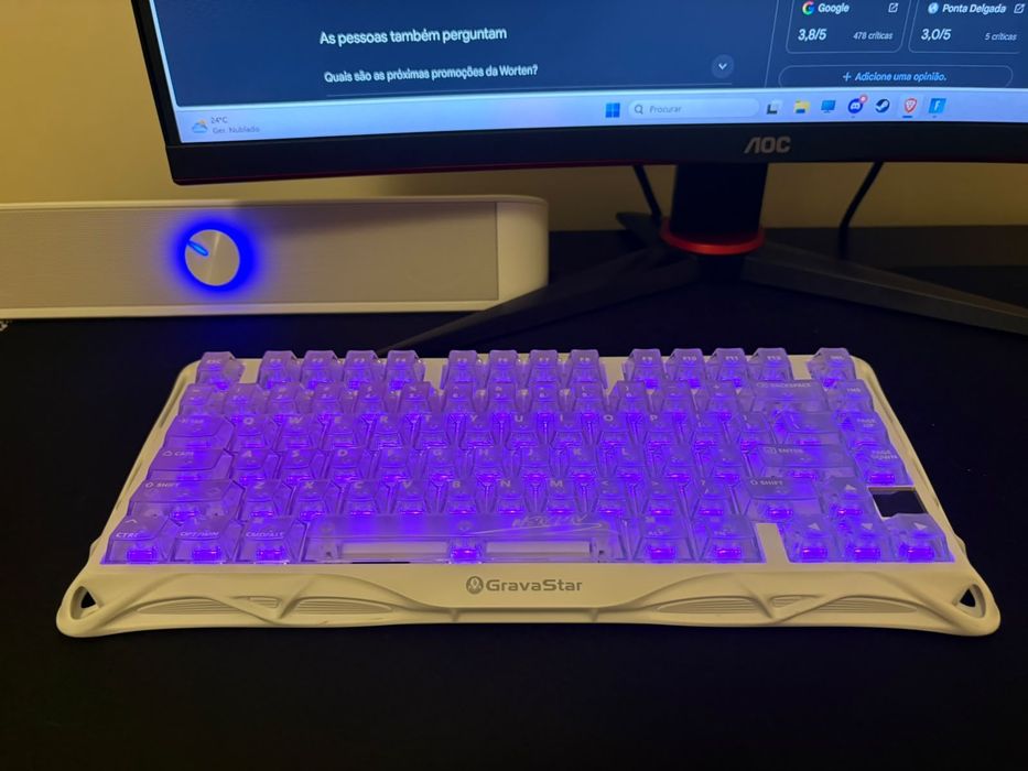 Pc gamer+ecrã+teclado+rato