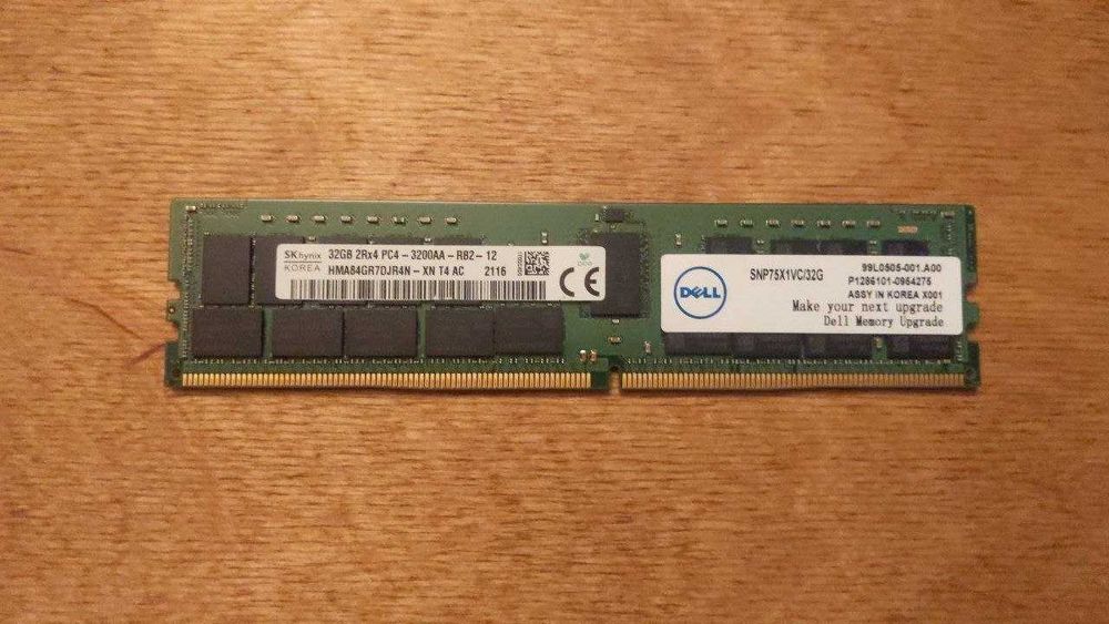 Оперативна Память гегістрова DELL 32GB DDR4 3200 серверна ECC REG 1.2v