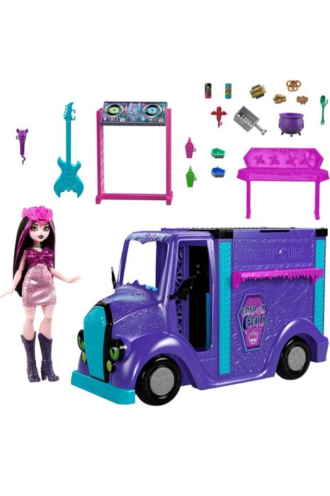 Лялька monster high Draculaura  rockin food truck Дракулаура автобус