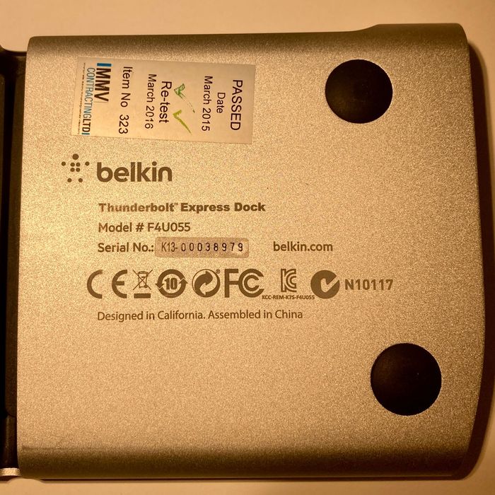 Belkin Thunderbolt Express Dock F4U055 | Expansão Apple Macbook